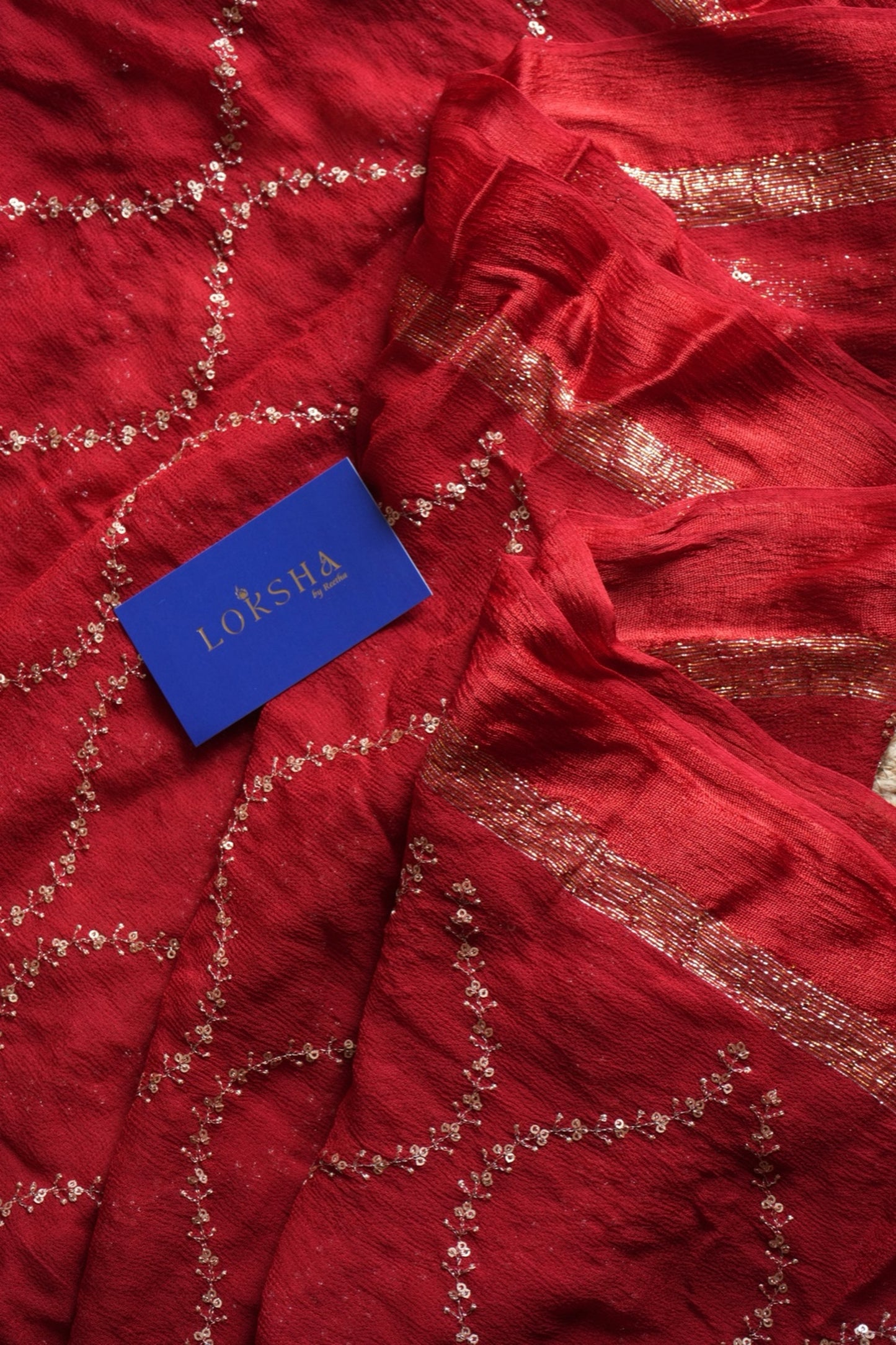 ROSHINI - Pure Viscose Saree (Red)