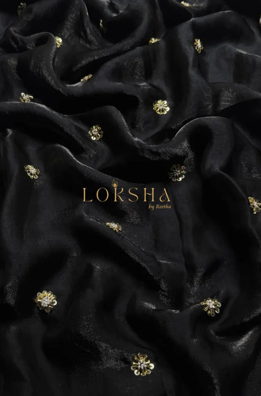 SANDRA - Stardust Satin Saree