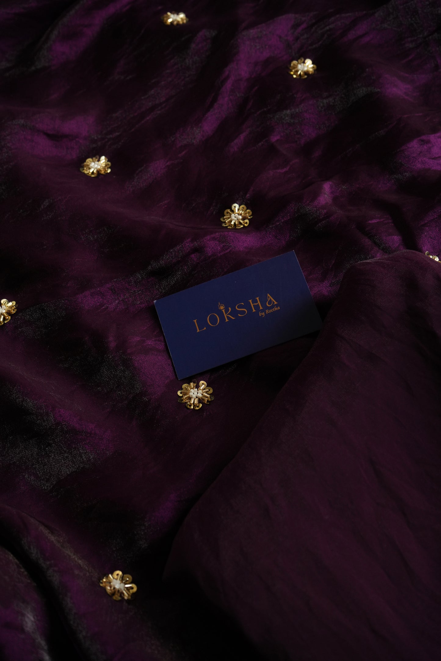 SANDRA - Stardust Satin Saree