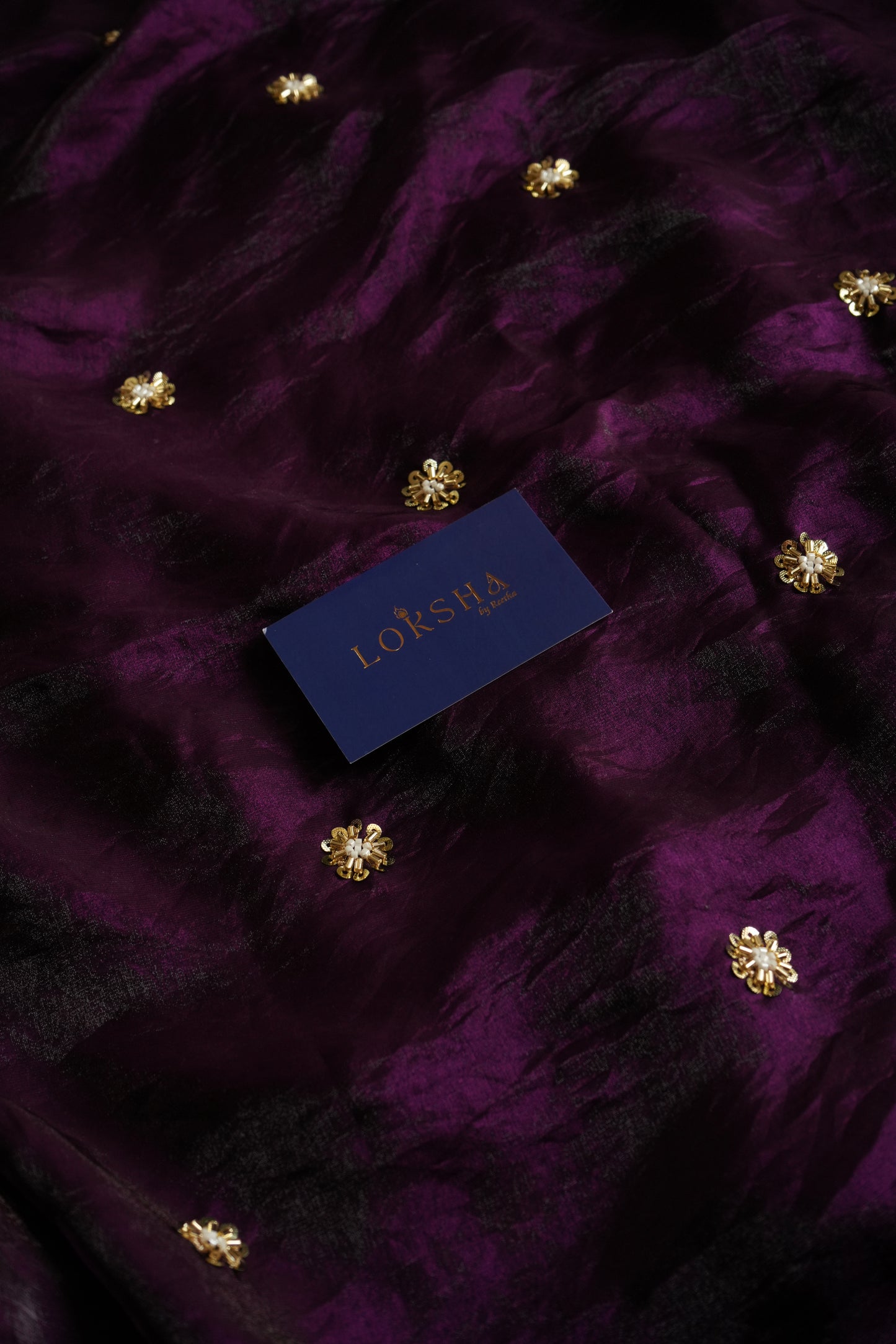 SANDRA - Stardust Satin Saree