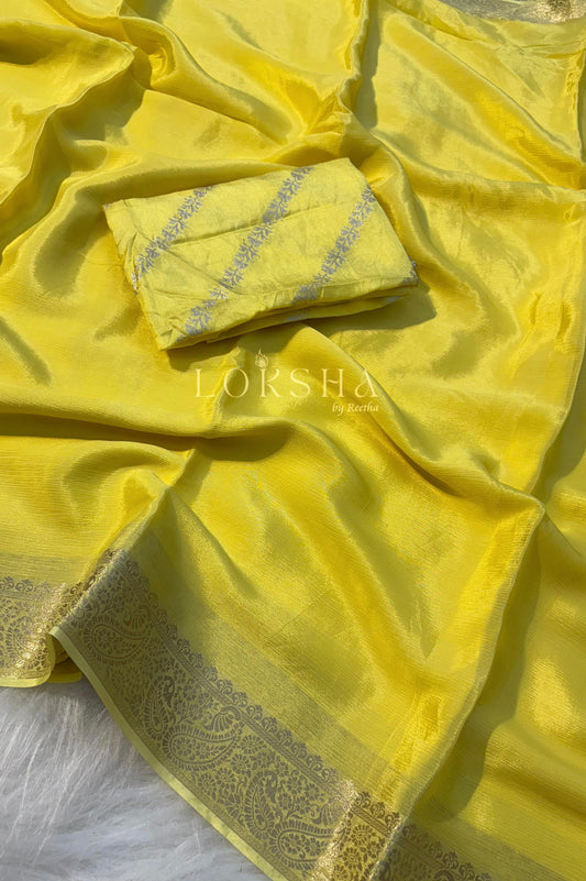 MRIDULA - Pure Chinnon Saree