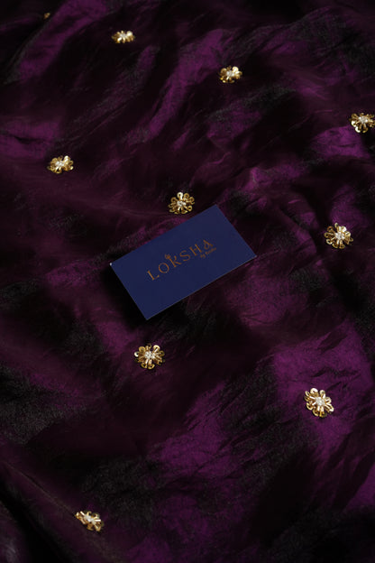 SANDRA - Stardust Satin Saree