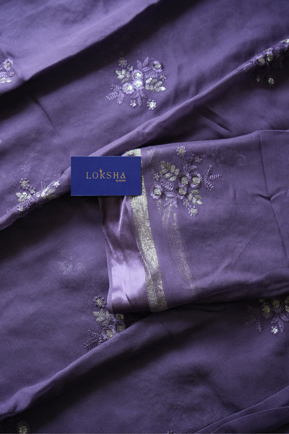 TARA - Pure Viscose Saree (Lavender)