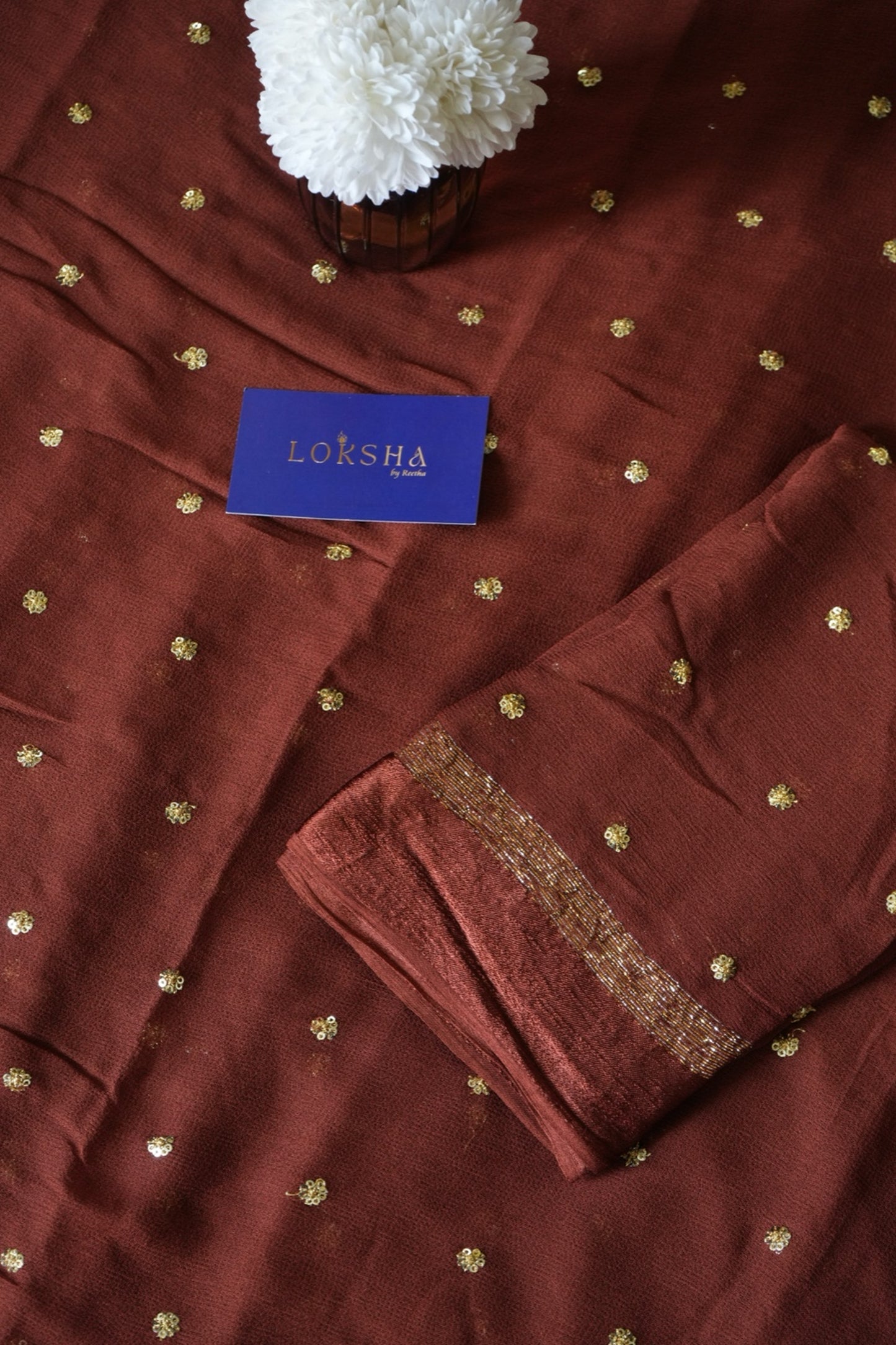 SONIA - Pure Viscose Saree (Chocolate)