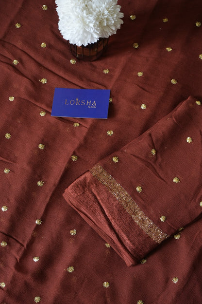 SONIA - Pure Viscose Saree (Chocolate)